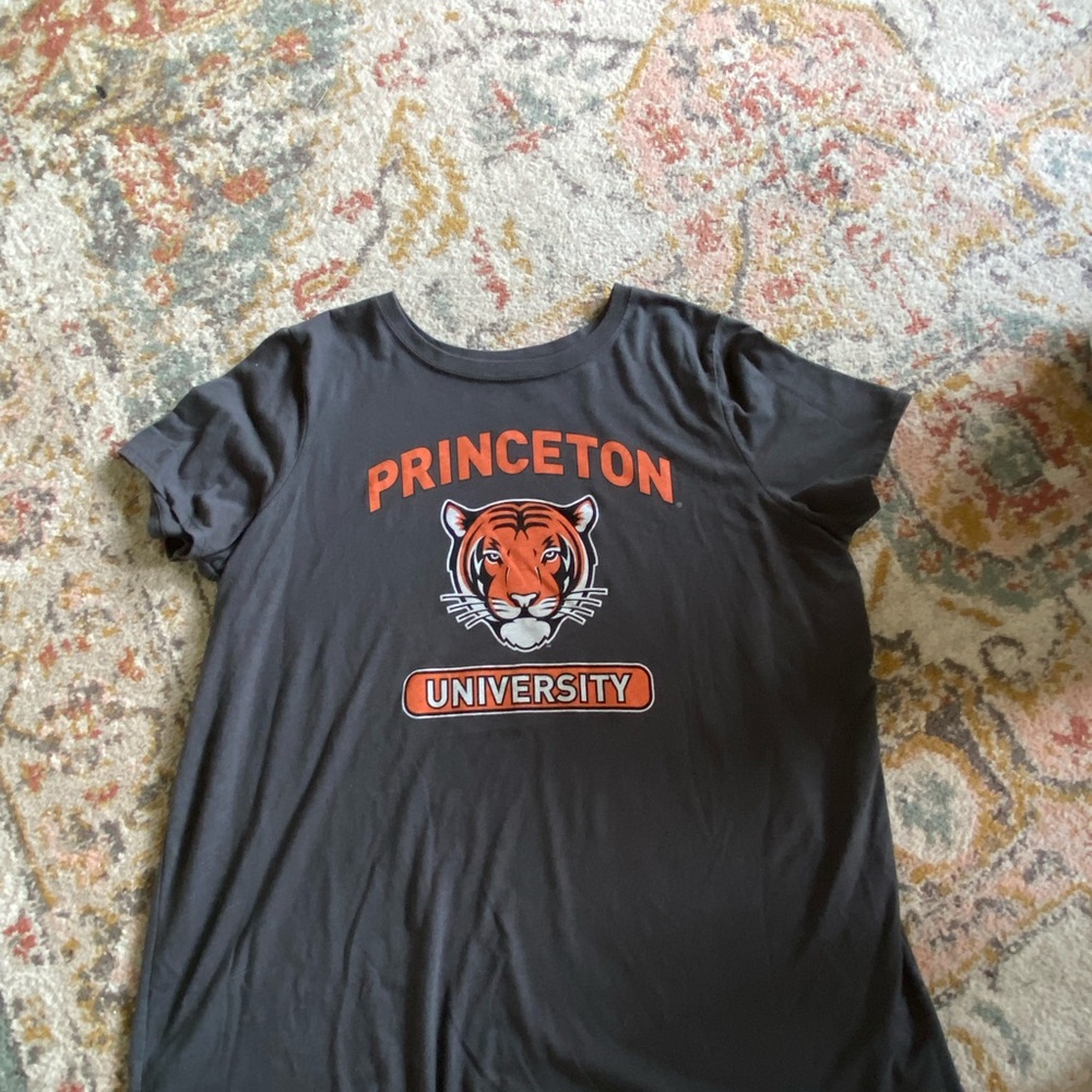 Great plus size dark grey t-shirt with Princeton Tiger logo.  Size 2 / xxl.